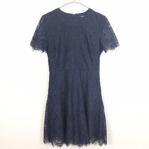 Madewell Navy Blue Lace Dress: Size US 6